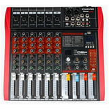 Mesa De Som 6 Canais Soundvoice Mr602 Rubi Profissional