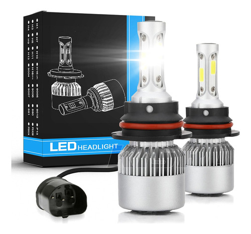 Kit Focos Led 9007 Hb5 4 Caras 20000lm 52w For Ford