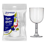 Taça 260ml Espumante, Vinho E Gim Acrílico Strawplast - 20un