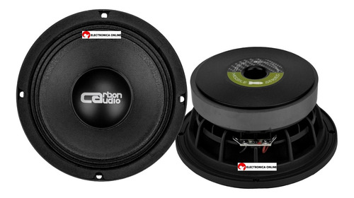 Par De Medios Rangos 6.5 Carbon Audio Missile Series 1500w 