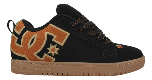 Tenis Dc Shoes Hombre Court Graffik Negro Marron Skate Casual | Envío gratis