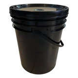 Baldes 20 Litros Negro Manija Tapa-hidroponia-composter X 10