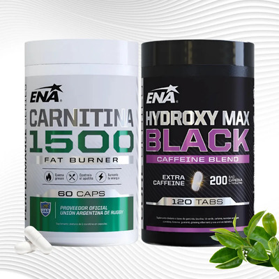 Hydroxy Max Black Ena + Carnitina Ena Quemador De Grasa | Envío gratis