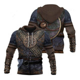 Jersey Viking Armor 3d - Sudadera Con Capucha De Forro Tenis