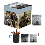 Call Of Duty Warzone Taza Mágica Con Caja De Madera Regalo