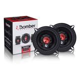 Kit De 2 Altavoces Bomber Triaxiales De 5 Pulgadas, 50 W Rms, Plástico, Color Negro/rojo