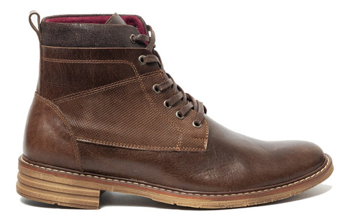 Botas Para Hombre Boris Café Puntos En Cuero - Outletshop-