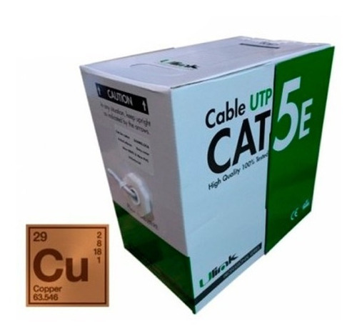 Cable Red Cat5e 100% Cobre 24 Awg 4x2x0,45mm 305mts Ulink