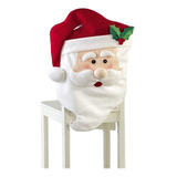 1 Porta Silla Forro Adorno Mesa Navidad Santa Claus Decora 