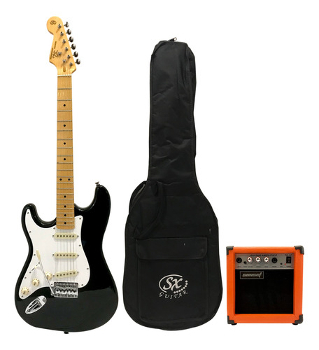 Combo Guitarra Electrica Stratocaster Sx Fst 57 Para Zurdo