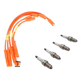 Cable De 9mm Ferrazzi + 4 Bujias 3 Electrodos Ngk Vw Gol Ab9