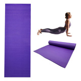 Tapete Yoga Pilates Fitness Antiderrapante Gym 6mm Espesor Color Violeta