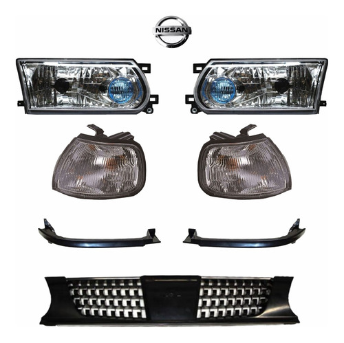 Kit Tsuru Iii 92-17 Faros Cuartos Biseles Parrilla Y Emblema