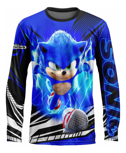 Playera Sonic Larga Hombre Cas. Festejo Gamer