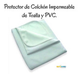 Protector De Colchón Impermeable De Toalla Y Pvc 1 Plaza