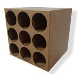 Bar Adega Suporte Para Vinho Colmeia  P/ 9 Garrafas Mdf