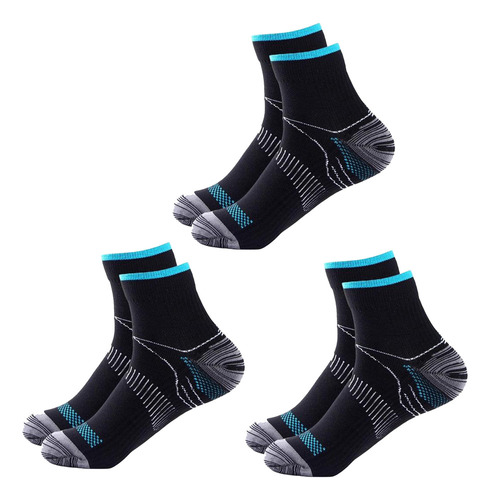 3 Pares De Calcetines De Compresión For Pies For Hombres Y