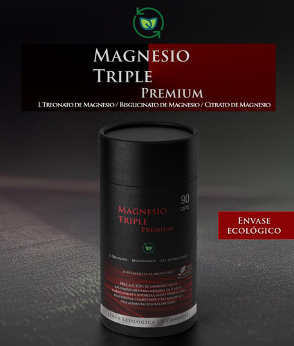 Triple Magnesio Premium(bisglicinato+cit De Mag+l Treonato)