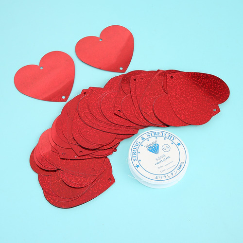 Confeti Sprinkle Scatter, 100 Unidades, Color Rojo, Forma De