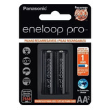 Pilha Recarregável Aa Panasonic Eneloop Pro Bk - 2 Kit