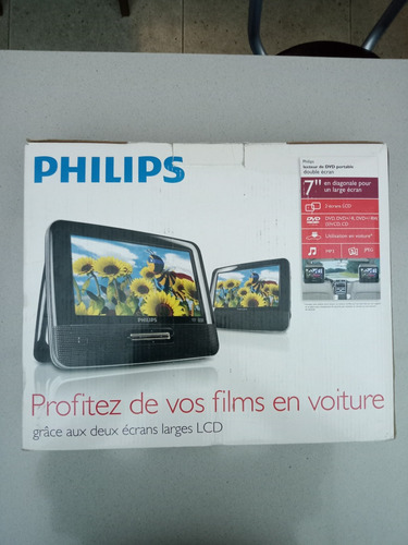 Dvd Portátil Para Auto Philips® Dual Screen Lcds Dolby Dig.