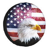American Flag Spare Tire Cover For Rv Trailer Eagle Camper