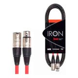 Cable Xlr (cannon) 3 Metros Microfono Kwc Iron 241