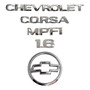 Kit De Emblemas Corsa Chevrolet 1.6 (5 Piezas)  Chevrolet Corsa