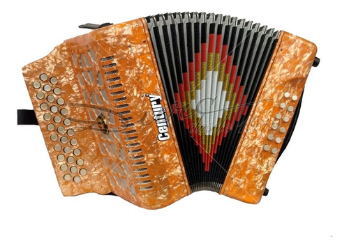 Acordeon Botones Sol Naranja 3012 Century C3012na