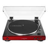 Tornamesa Audio-technica At-lp60xbt Rd Inalambrica Bluetooth Color Rojo