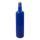 Botella De Vidrio Azul Hooponopono Con Corcho