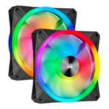 2 Coolers Corsair Ql140 Rgb 140mm Negros