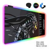 Alfombrilla Mouse Pad Luz Rgb Goma Antideslizante Asimov3ley Color Negro Diseño Impreso Asimov 3 Leyes