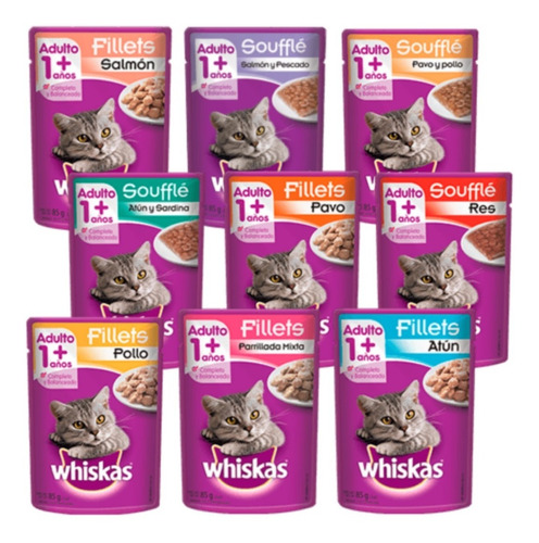 Whiskas Sobre Pouch De 32 Pz 85g | Sabores Surtidos 