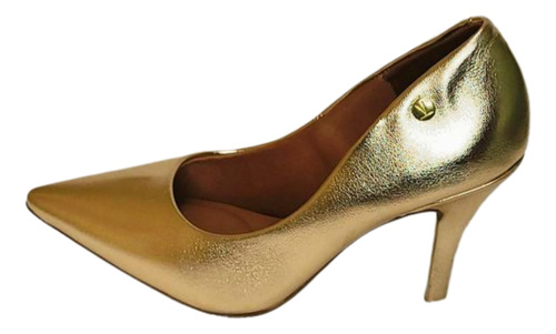 Sapato Fem. Scarpin Vizzano Salto Medio Dourado  - 11841101