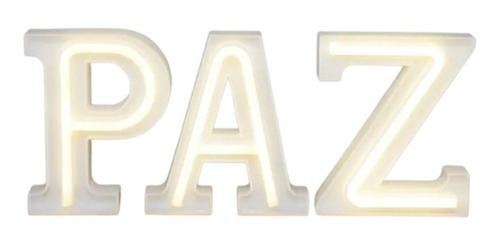 Decorativo Cartel Luminoso Palabra Paz Luz Led