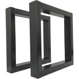 Suporte Pé Base De Mesa Preto Fosco 2 Peças Industrial 