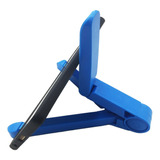 Soporte Portátil Plegable Triangular De Plástico Para Tabletas - Color Azul