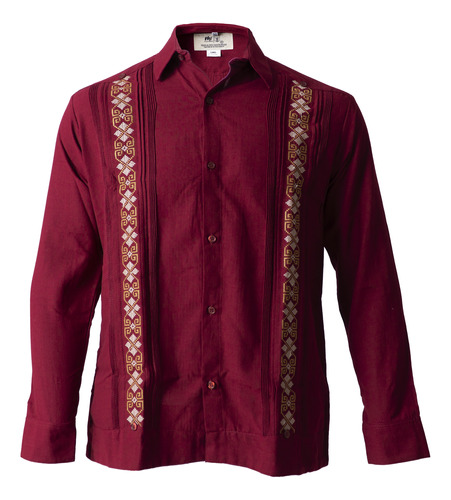 Guayabera Bordada Kukulkán Vino