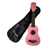 Ukelele Soprano Parquer Para Niños De Madera + Funda + Pua