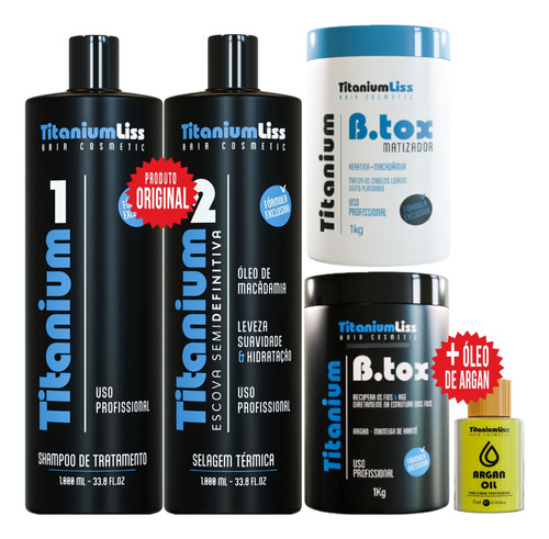 Progressiva Titanium Liss + Bbtox White + Bbtox Violet Argan