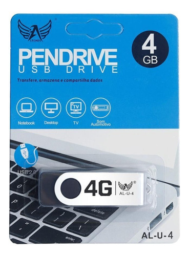 Pendrive 4gb Usb 2:0 Altomex Original Envio Imediato