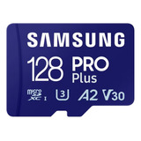Cartão De Memória Samsung 128gb Pro Plus C/ Adaptador + Nf