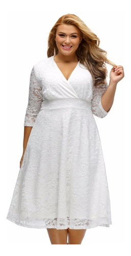 Madrinha Civil Casament Vestido Renda Plus Size #24 Batizado