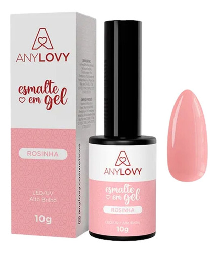 Novo! Rosinha Esmalte Em Gel Anylovy 10g