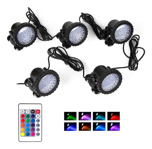 Set De Luces Led Shoyo Impermeable Ip68, Rgb, 5 Pcs