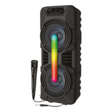 Bafle Bluetooth Doble 8 Nb-08x Tws Fm Micro Sd Usb Karaoke Color Negro