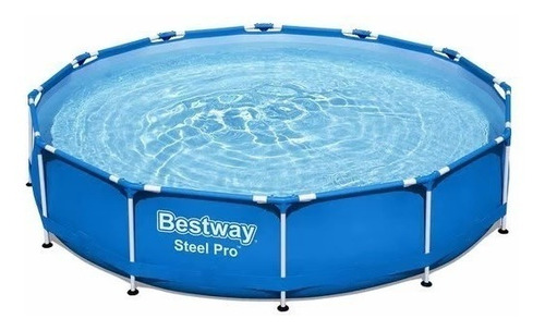 Pileta Estructural Redondo Bestway 56681 Con Capacidad De 6473 Litros De 366cm De Largo X 366cm De Ancho De 3.66m De Diámetro  Azul