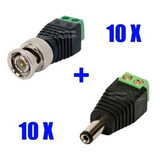 Kit 10 Conector P4 Macho Borne + 10 Bnc Macho Borne Cftv