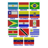 788 Banderas De Sudamérica Bordado Completo Termoadhesivo